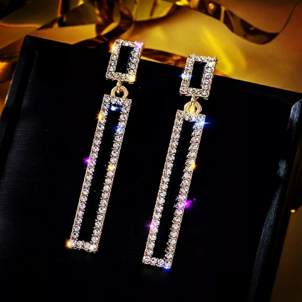 Black and Silver Earrings